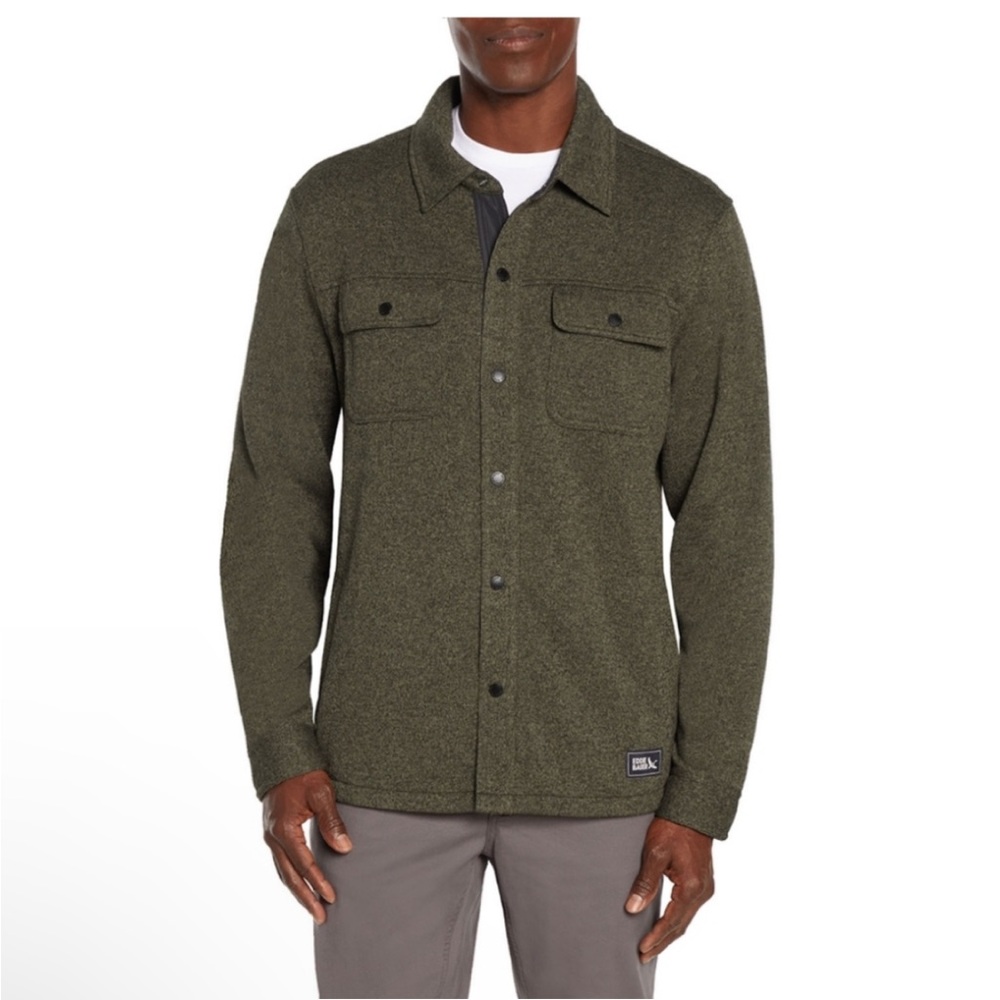 Eddie Bauer Fleece Shacket Snap Down Pockets Polar Fleece NEW Green (NWT)
